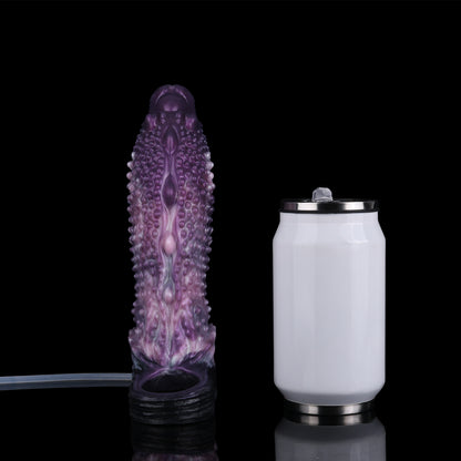 Penis Sleeve Alien – Violette Noppenhülle mit Spritzfunktion für Fantasy-Rollenspiele