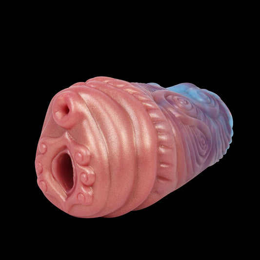 Organic Dual Channel Masturbator – Alien Fantasy Stroker made of Platinum Silicone with Two Entry Channels for Intense Solo Stimulation