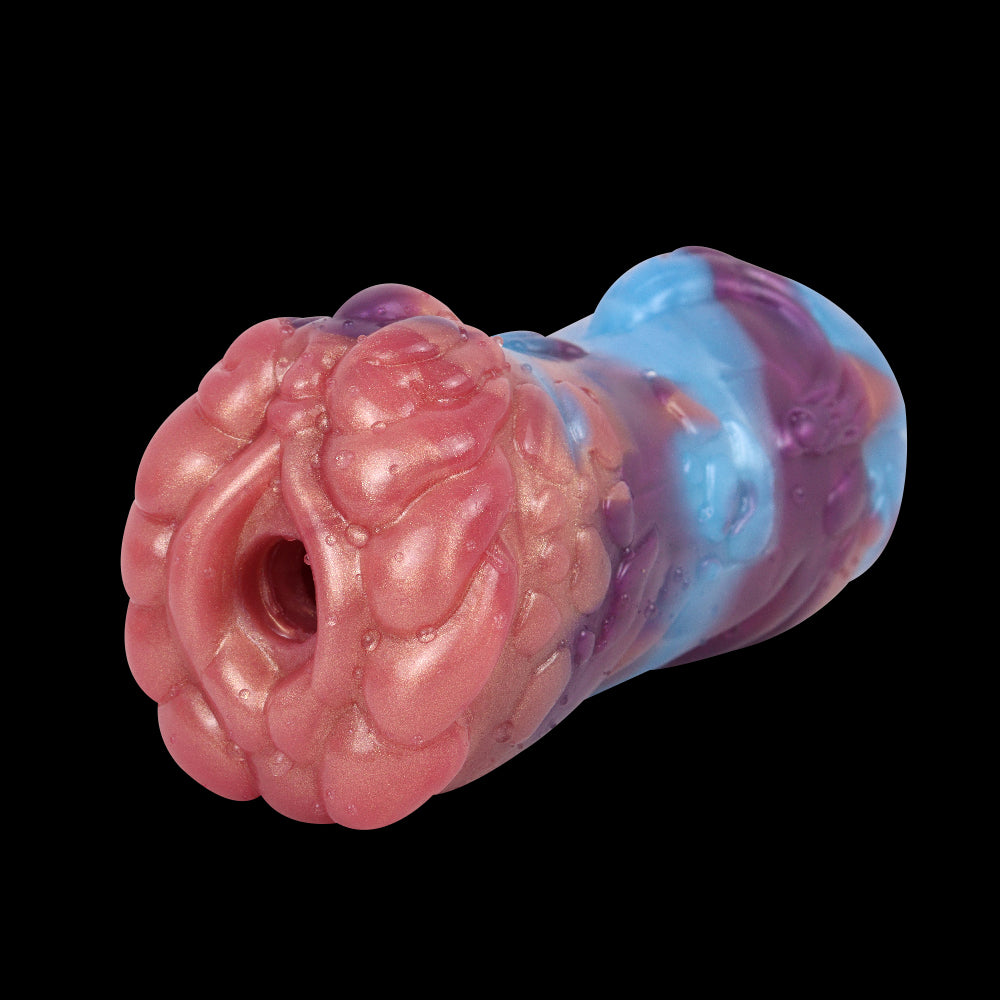 Organic Galaxy Pocket Pussy - Platinum Silicone Creature Texture Stroker for Deep Fantasy Stimulation