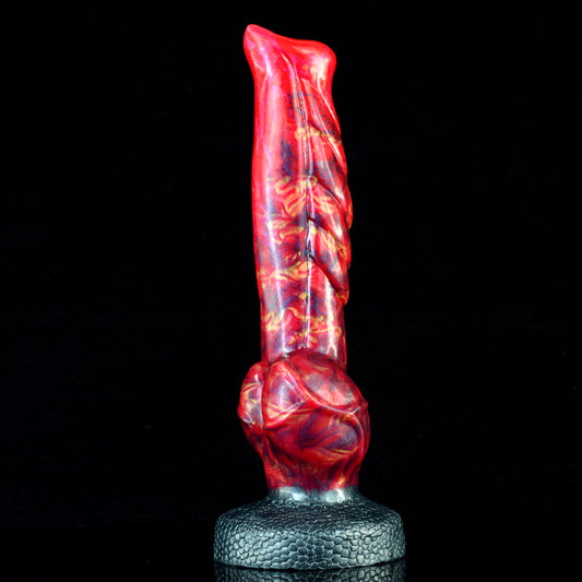 Red Devil Fantasy Dildo – Spiralkopf, Saugnapf & medizinisches Silikon | SilikonLust