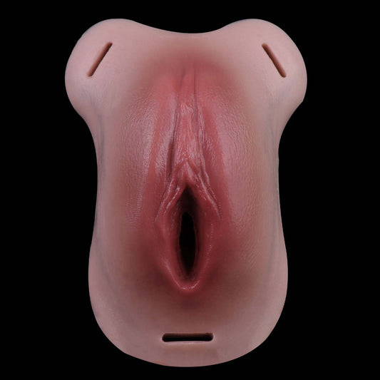 Pussy-Panties mit Lederriemen | Transgender Vaginal-Gaff für Trans & Femboys