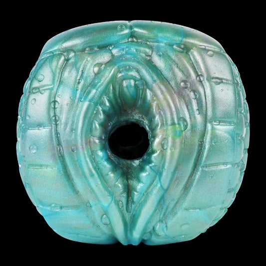 Premium Alien Pocket Pussy in Polarlicht-Grün – Biomorpher Masturbator aus Platin-Flüssigsilikon