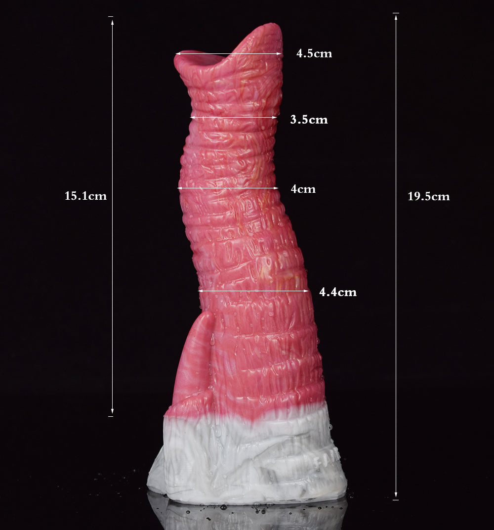Biomimetischer Elefantenrüssel Dildo mit Elefantenhaut  – Flexibler Tier-Phallus in Perlglanz