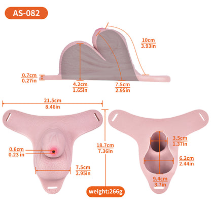 Realistischer Platin-Silikon Peniskäfig mit Urinieröffnung & Gurt-Optionen | BDSM Keuschheitstraining
