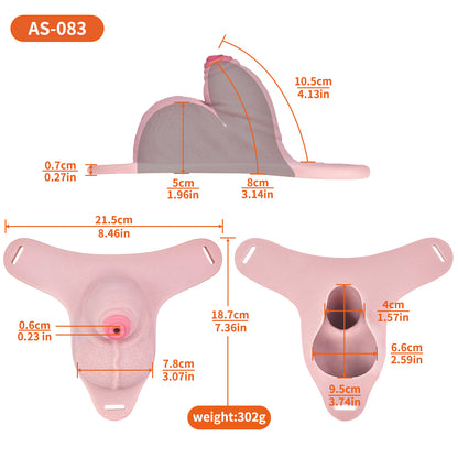 Silikon Peniskäfig mit Harnöffnung – Babyrosa, T-Form & Zwei Harness-Varianten aus Platin-Silikon