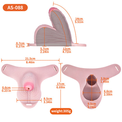 Peniskäfig mit Vorhaut & Spiralfalten – Babyrosa, Harnöffnung & Zwei Harness-Varianten aus Platin-Silikon