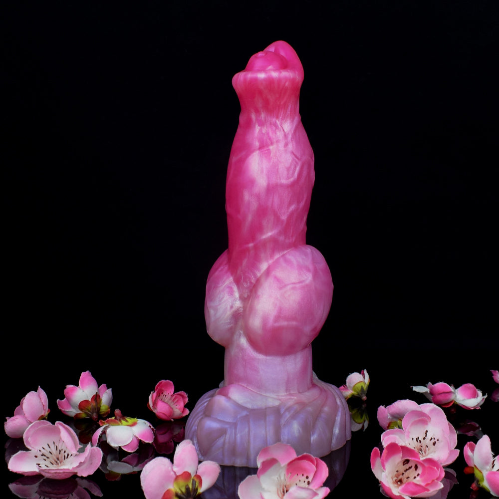Anatomically Realistic Horse Dildo | Platinum Silicone Fantasy Cock of Horse with Four-Ball Shaft