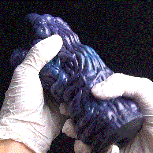 Pocket Pussy Alienmaul – Blauvioletter Platin-Silikon-Masturbator für Sci-Fi-Rollenspiele
