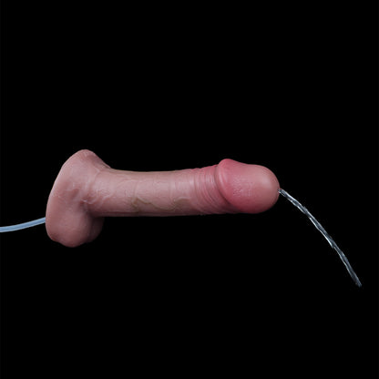 Realistic Dildo Anatomisch & Spritzend – Flesh Squirting Dildo mit Präziser Harnröhrenöffnung Mikroporen-Hautstruktur und Integriertem Hodensack