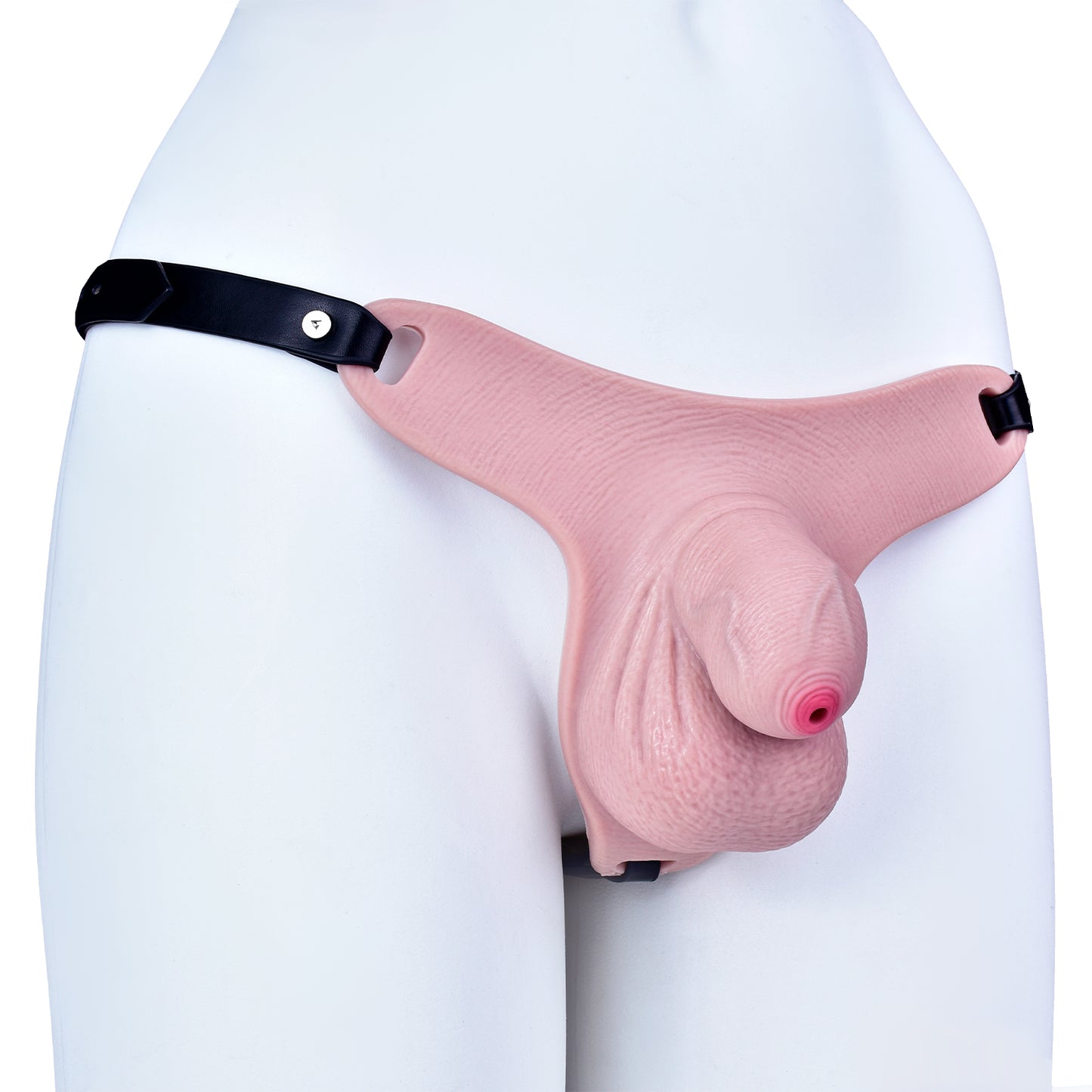 Realistischer Platin-Silikon Peniskäfig mit Urinieröffnung & Gurt-Optionen | BDSM Keuschheitstraining