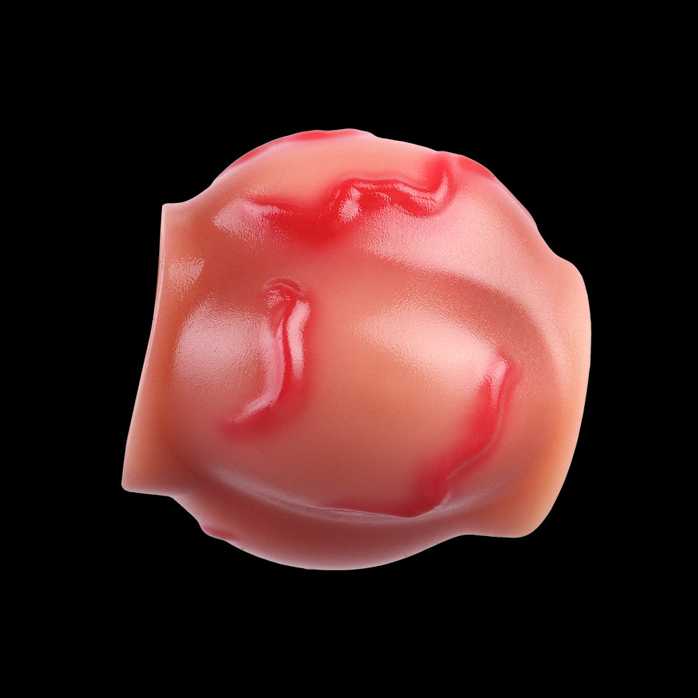 Crimson Dog Bite Mini Penis Sleeve Platinum Silicone - Compact Knot Ring fuer Erektion und diskrete Vergroesserung