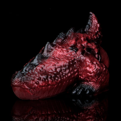 Inferno Dragon Masturbator - Blood Red 2-in-1 Fantasy Stroker with Scale Grip
