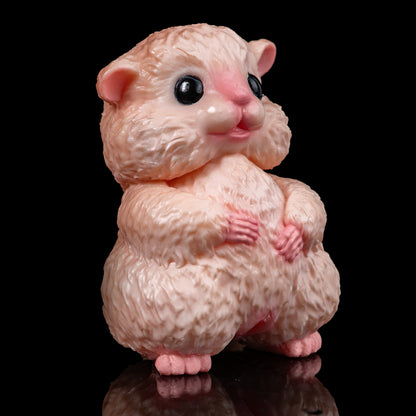 Cute Hamster Platinum Liquid Silicone Masturbator: Discreet Sex Doll & Nightstand Decor Highlight