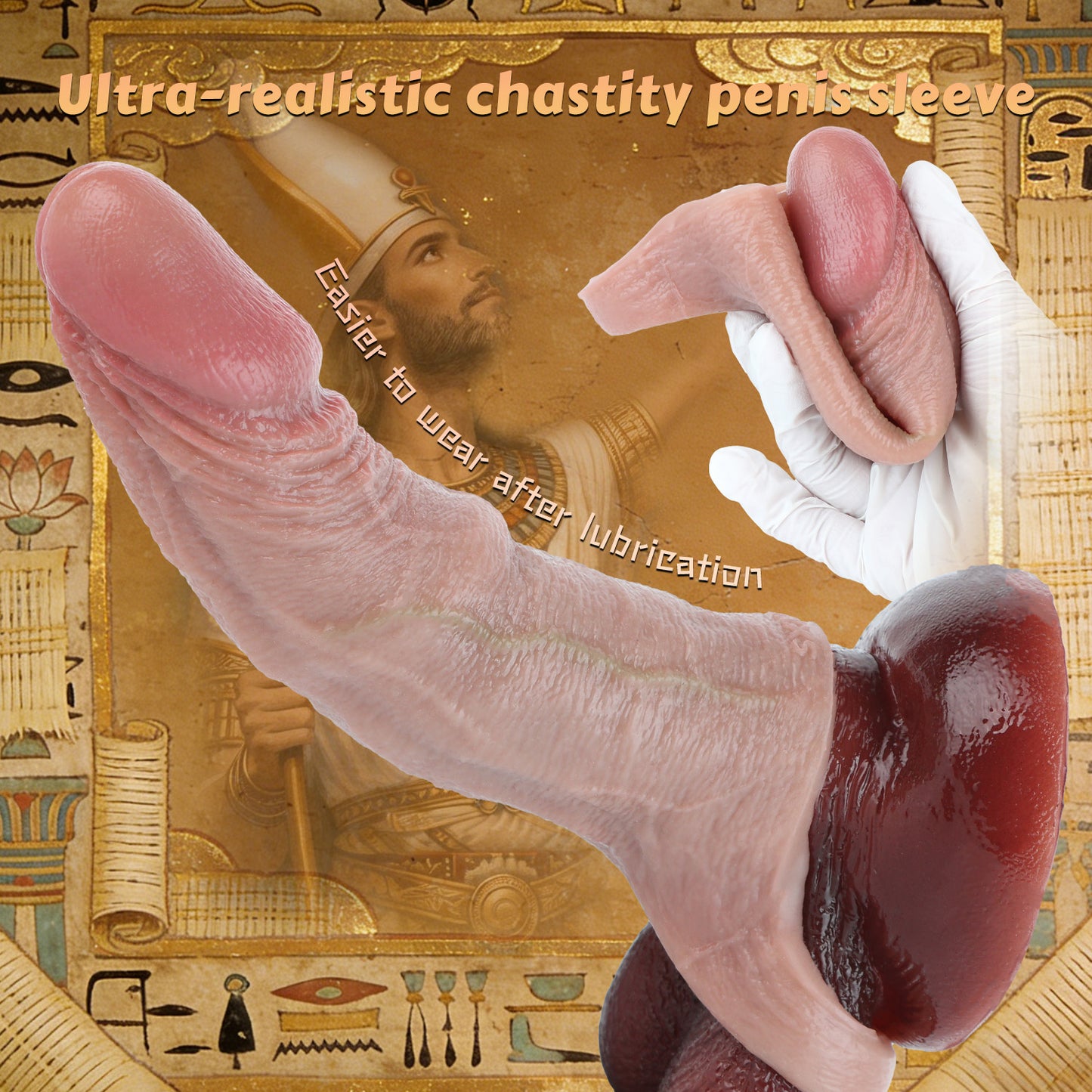 Cock Sleeve Ultra-Realistic Vein Texture – Soft Silicone Penis Extender with Open Base