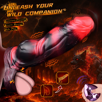 Large Penis Sleeve with Head Vibration – Massive Penis Extension Made of Platinum Silicone