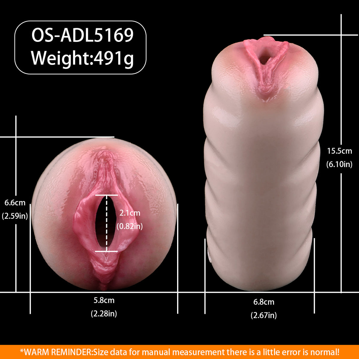 Pocket Pussy Roségriff – Realistische Silikon-Vulva mit Spiralrillen für Solozeit