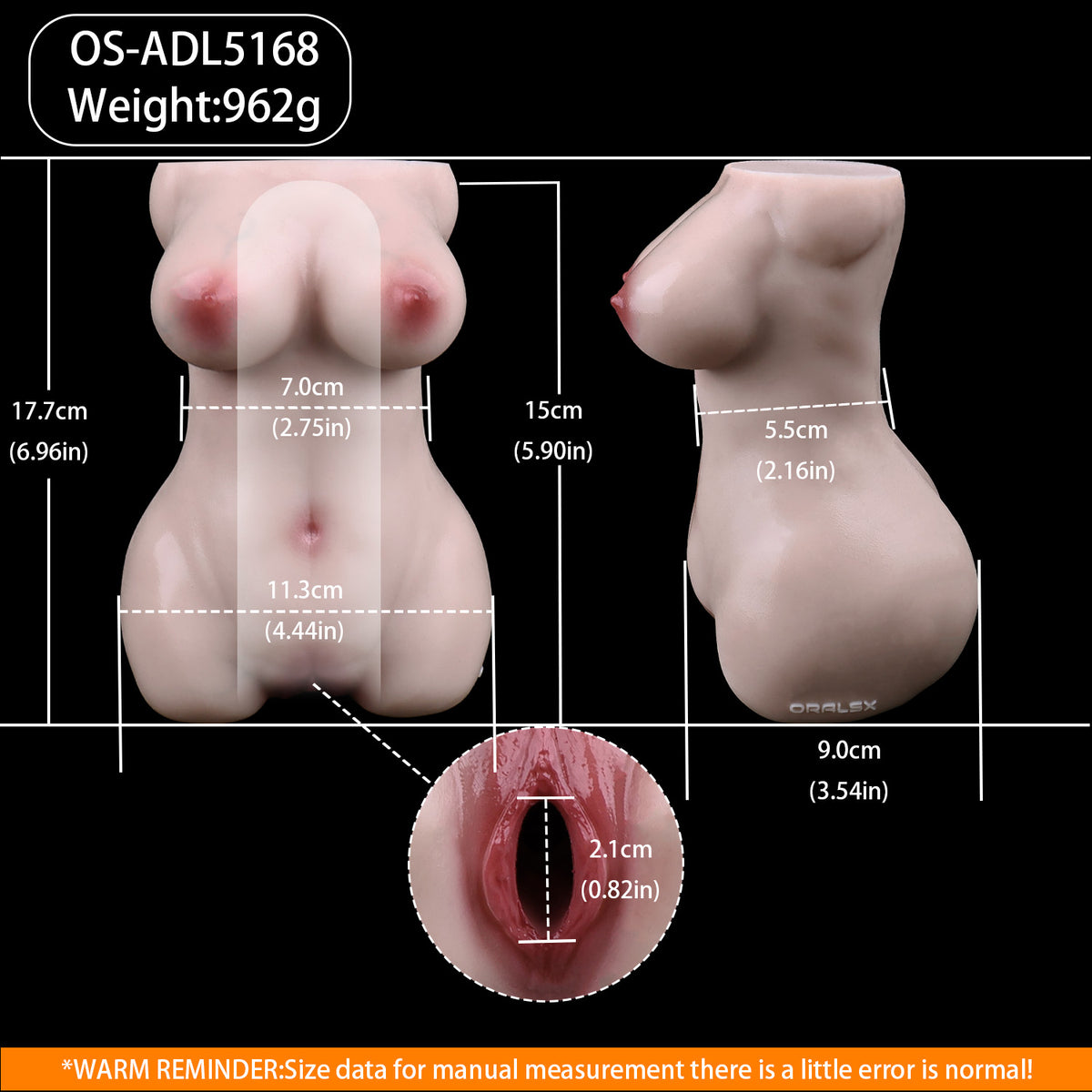 Pocket Pussy Rosé-Torso – Weibliche Silikonform für entspannte Solozeit