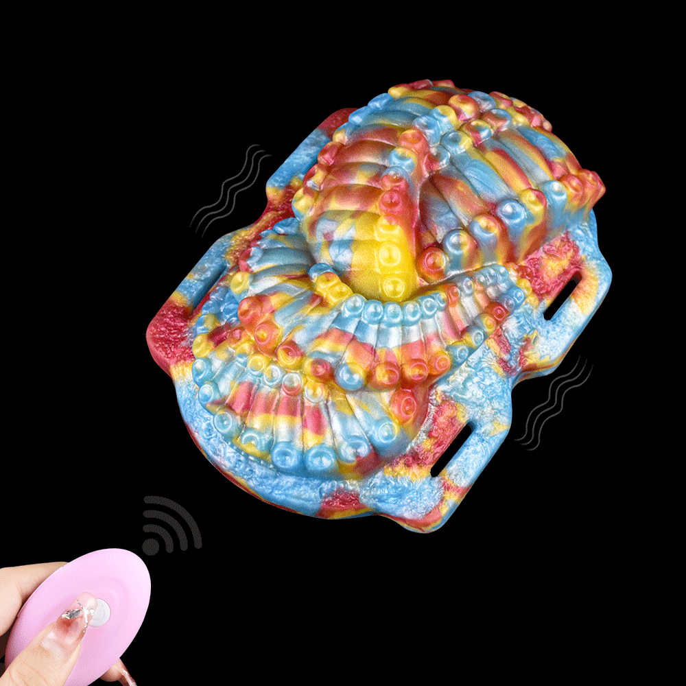 Octopus Sucker Grinder | Platinum Silicone Wearable Grinder with Saugnapf-Roehren-Matrix & Spiral-Rippen