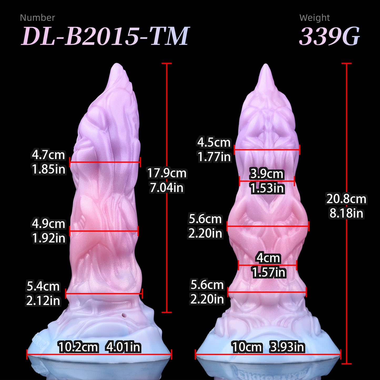 Fantasy Inflatable Dildo – Large Silicone Dildo with Irregular Structure & Realistic Texture