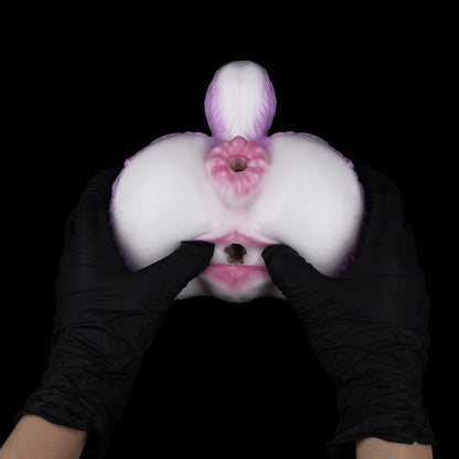 Sexpuppe Wolf-Torso aus Platin-Silikon – Fliederweiß für Furry- und Fantasy-Rollenspiele