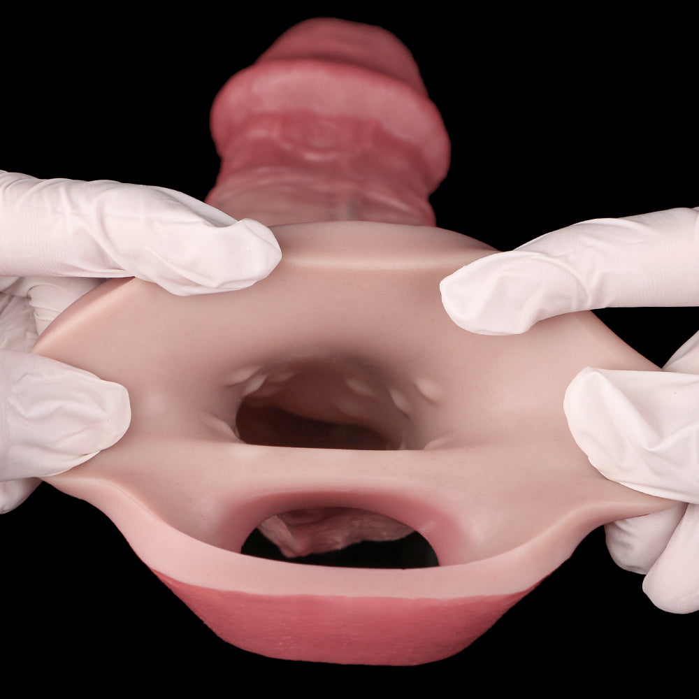 Structured Penis Sleeve made of Platinum Silicone – Flexible Fit with Suction Cup | SilikonLust