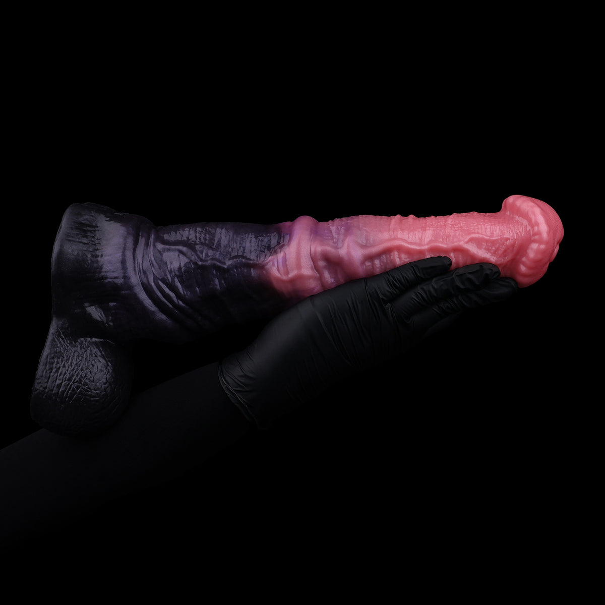 Horse Dildo – Rosa-Violett-Verlauf & Doppelschicht-Silikon für freihändige Fantasy-Momente