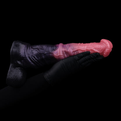 Horse Dildo – Rosa-Violett-Verlauf & Doppelschicht-Silikon für freihändige Fantasy-Momente