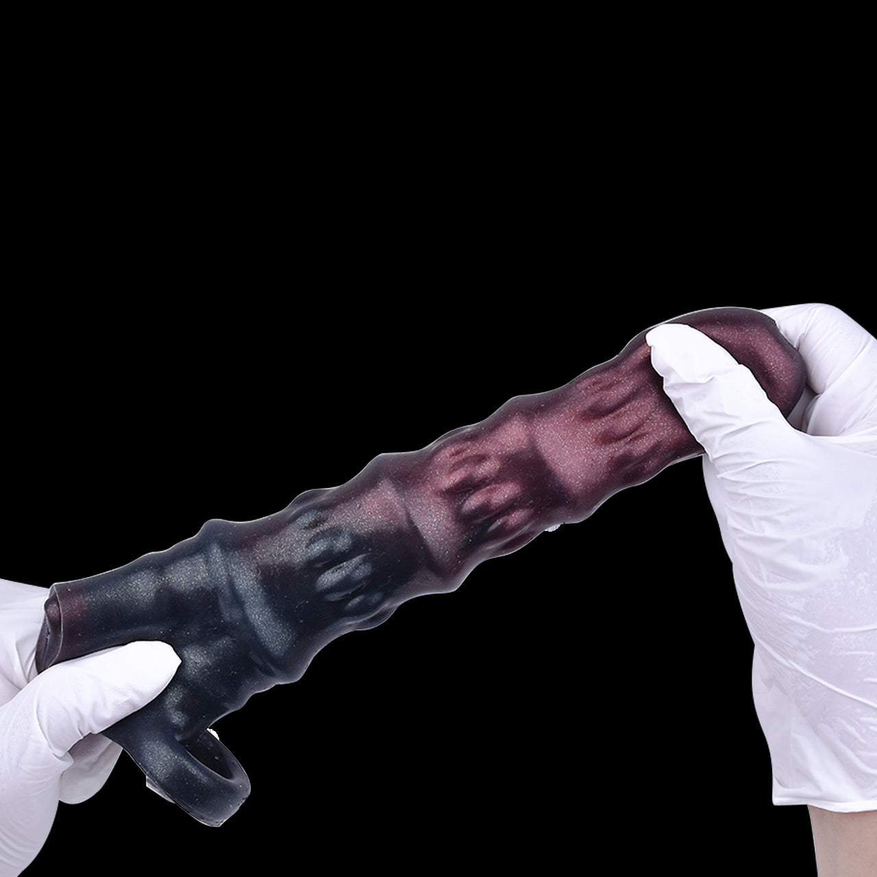 Penishtuelle Wellenstruktur Violett-Blau – Kugelnoppen, Penis Extender & Verzögerungsring