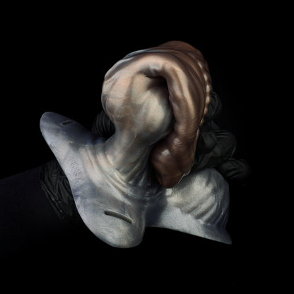 Smoke Grey Dragon Penis Sleeve - Integrated Moldable Bone Dual-Use Harness Set for Unwavering Stability