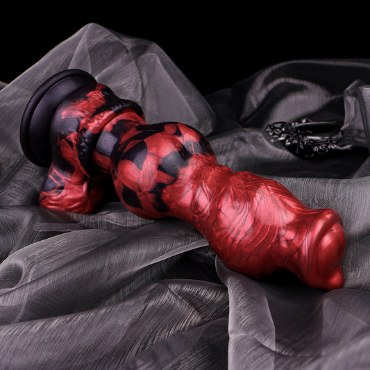 Dog Inspired Dildo Progressiv & Unausweichlich – Animal Anatomy Predator Bulb Dildo mit Doppelknoten-Welle und Gespaltener Doppelspitze
