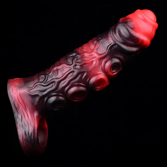 Penis Sleeve with Suction Cup Structure - Open Foreskin Design Made of Platinum Silicone