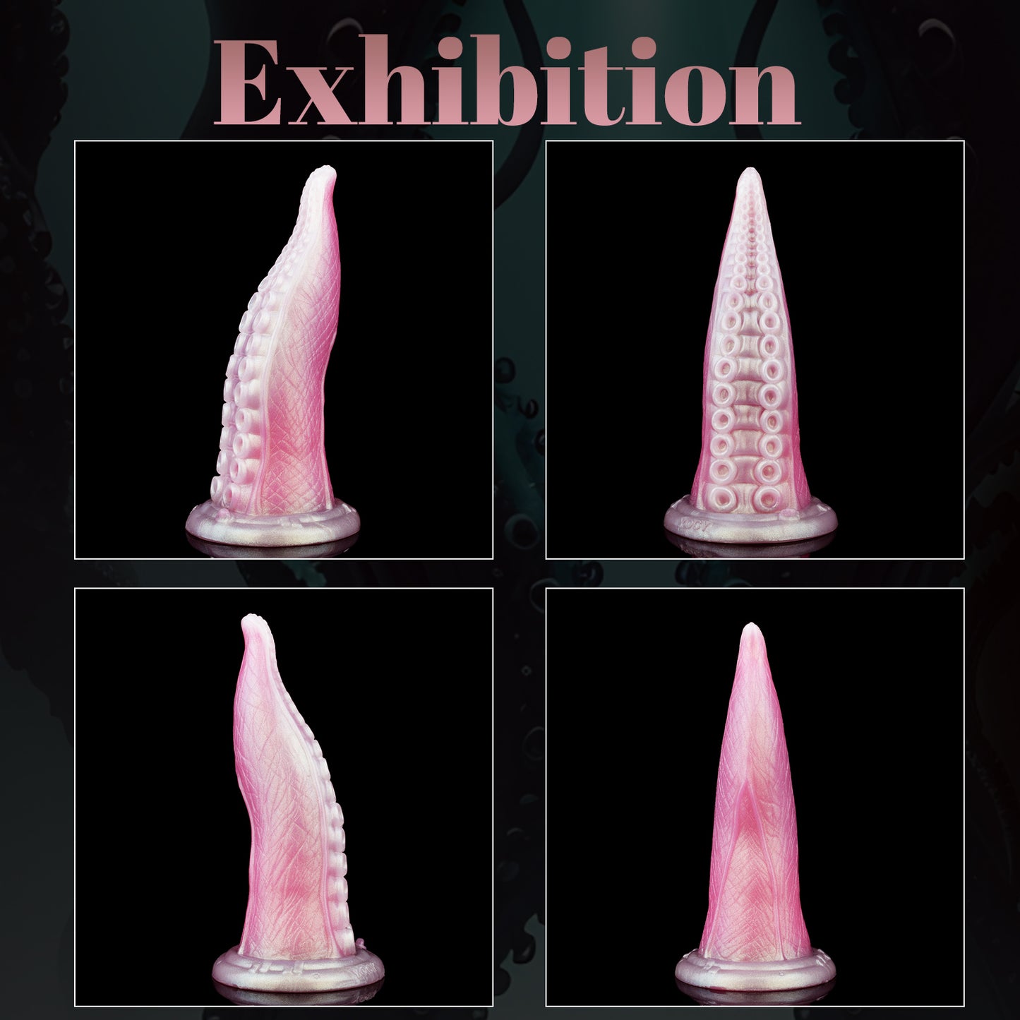 Tauche ein in ein Meer der Lust: Der magische Oktopus Tentakel Dildo mit Saugfuß (Perlmutt-Rosa)