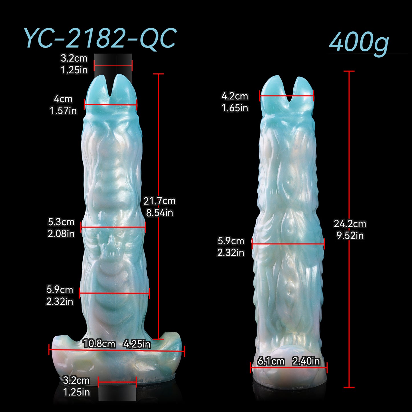 OpalGlow Alien Ovipositor: Premium Platinum Silicone Masturbator with Magical Chameleon Effect & Egg-Laying Function