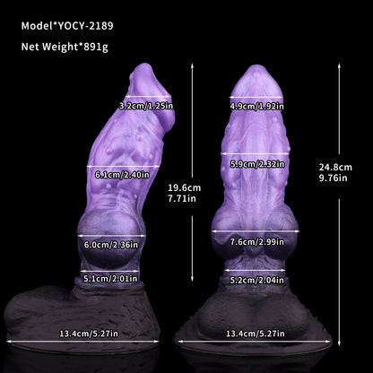 Mystisches Amethyst Fantasy Dildo - Spiralförmig Pferde-Anatomie Perlmutt for Surreale Tiefenerfahrung