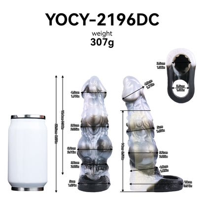 Dragon Penis Sleeve Mondweiß – Schuppenpanzer, 10 Vibrationsmodi & Fernbedienung