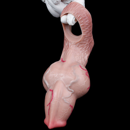 Canine Bionic Knotted Sleeve - Realistic Fantasy Penis Sleeve with Shaft Knot and Open Tip