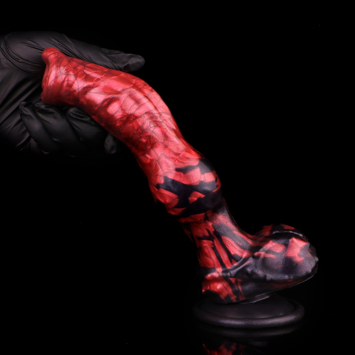 Bio Armor Dildo Mk-II – Tiered Leaf Vein Symmetrical Texture mit Knot-Kugel | SilikonLust