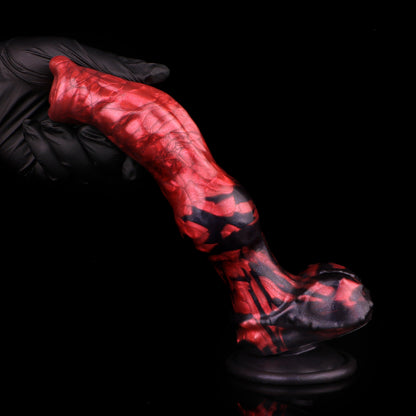 Bio Armor Dildo Mk-II – Tiered Leaf Vein Symmetrical Texture mit Knot-Kugel | SilikonLust