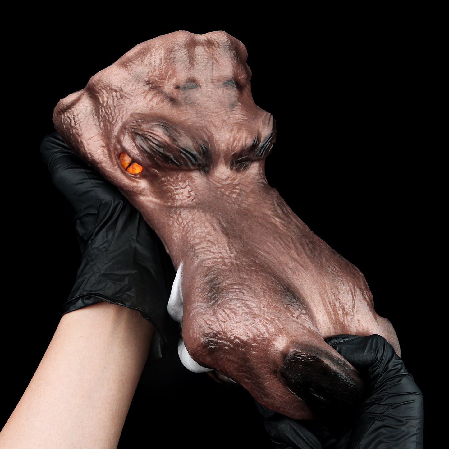 Premium Wolfskopf Masturbator in Dunkelbraun – Aufregendes Fantasy Solo-Erlebnis mit Alien-Textur