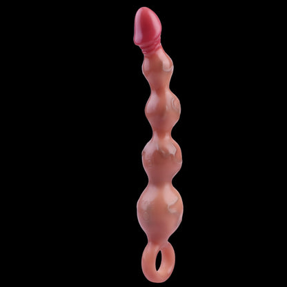 Abgestufter Stepped Anal Plug Silikon - Progressive Expansion Vibrating Beads Glans Spitze