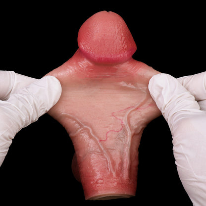 Penis sleeve for optical enlargement – Flexible penis sleeve with cock ring in long & short for hard erections & tingling evenings