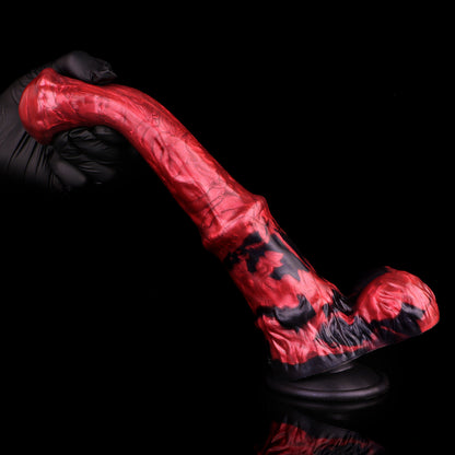 Gleichmäßiger Straight Shaft Dildo | Platinum Silicone Column Dildo mit Equiner Fantasy