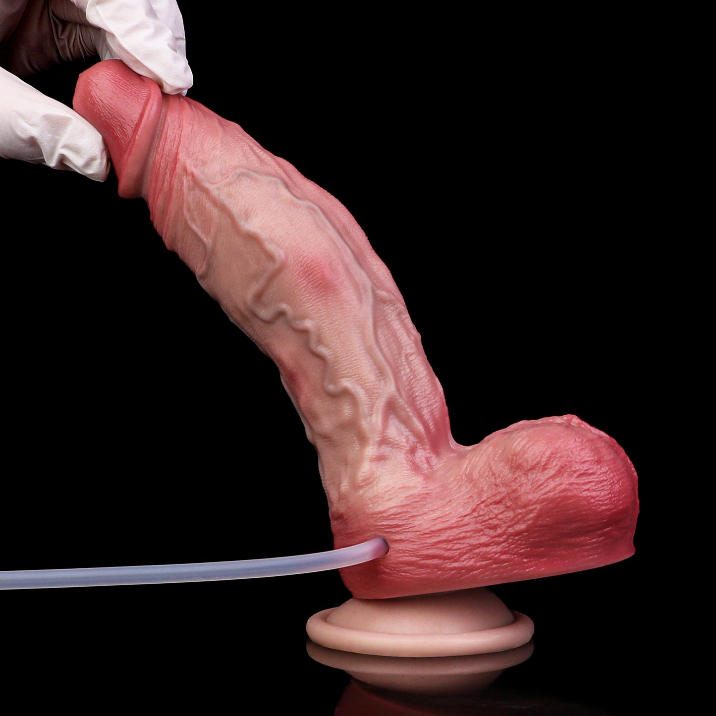 Schlanker Ultra Realistic Dildo | Platinum Silicone Anatomical Dildo mit Symmetrischen Doppel-Hauptadern, Goldener Proportion