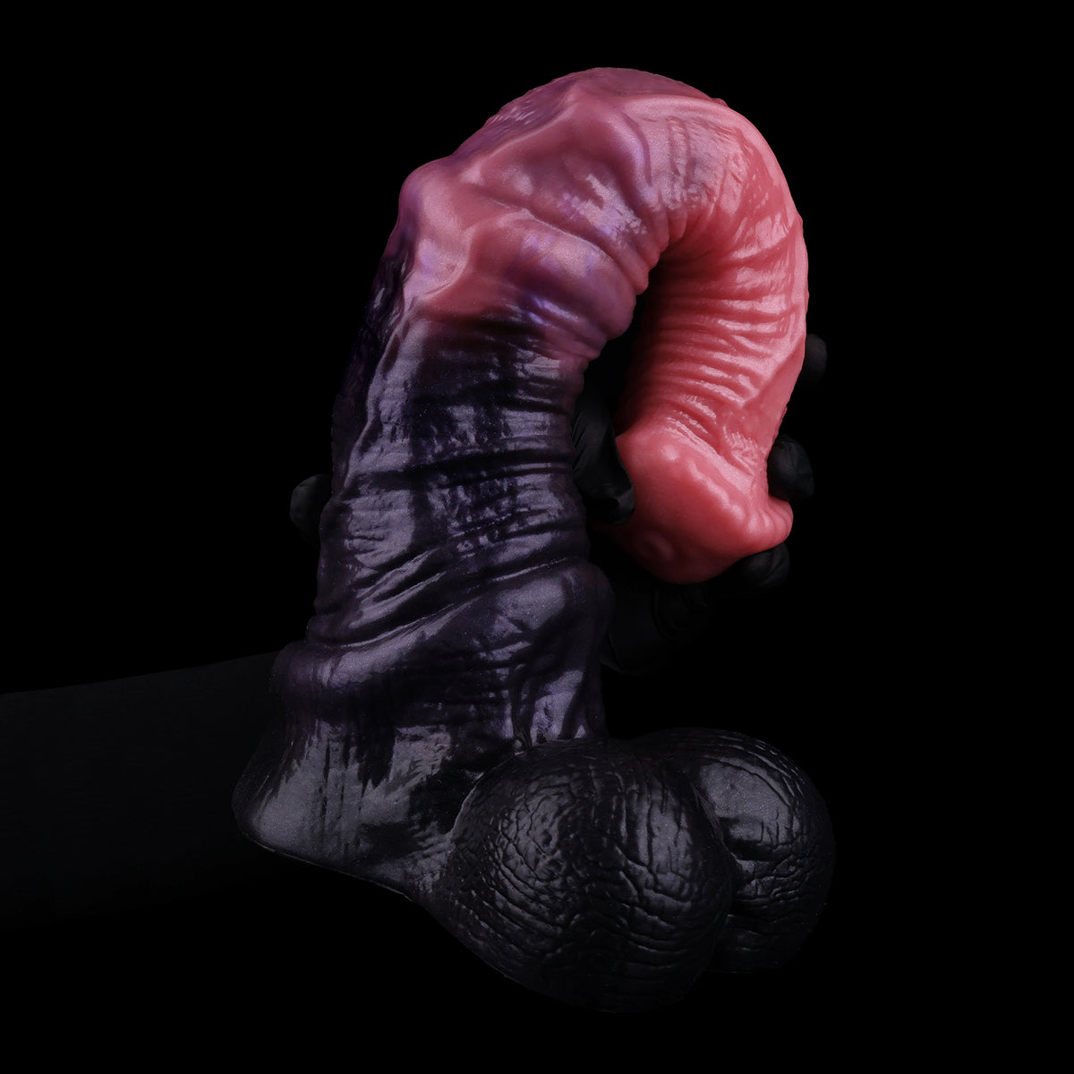 Horse Dildo – Rosa-Violett-Verlauf & Doppelschicht-Silikon für freihändige Fantasy-Momente