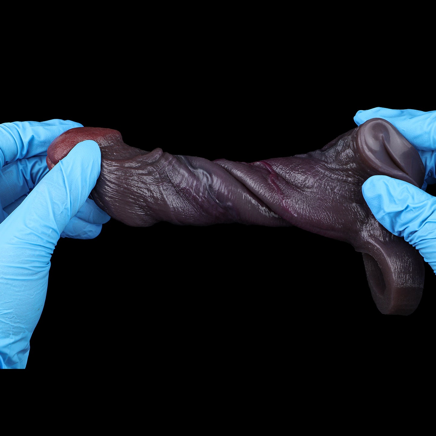 Deep Black & Solid Penis Sleeve – Hollow BBC Sleeve with Recessed Veins