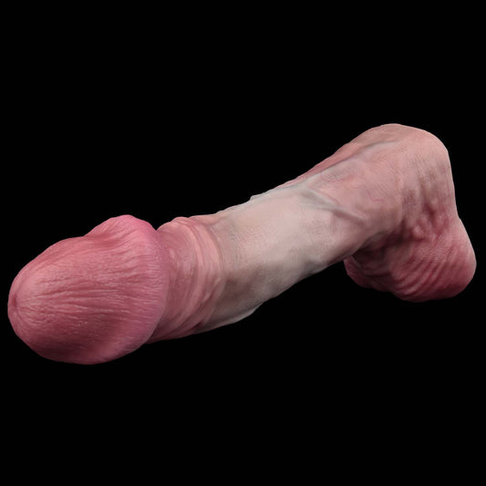 XXL Realistischer Dildo aus Platin-Silikon – Hautähnliche Textur, Doppelschicht-Kern, Weich Außen & Fest Innen
