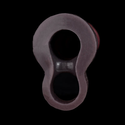 Black Panther & Lifelike Realistic Dildo – Light-Absorbing Deep Purple Skin, Partially Covered Foreskin