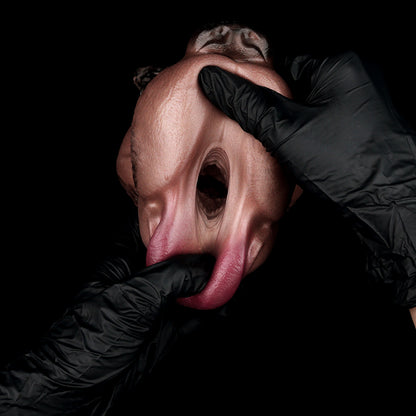 Brauner Hunde-Sexpuppenkopf – Realistischer Silikon-Masturbator für Männer