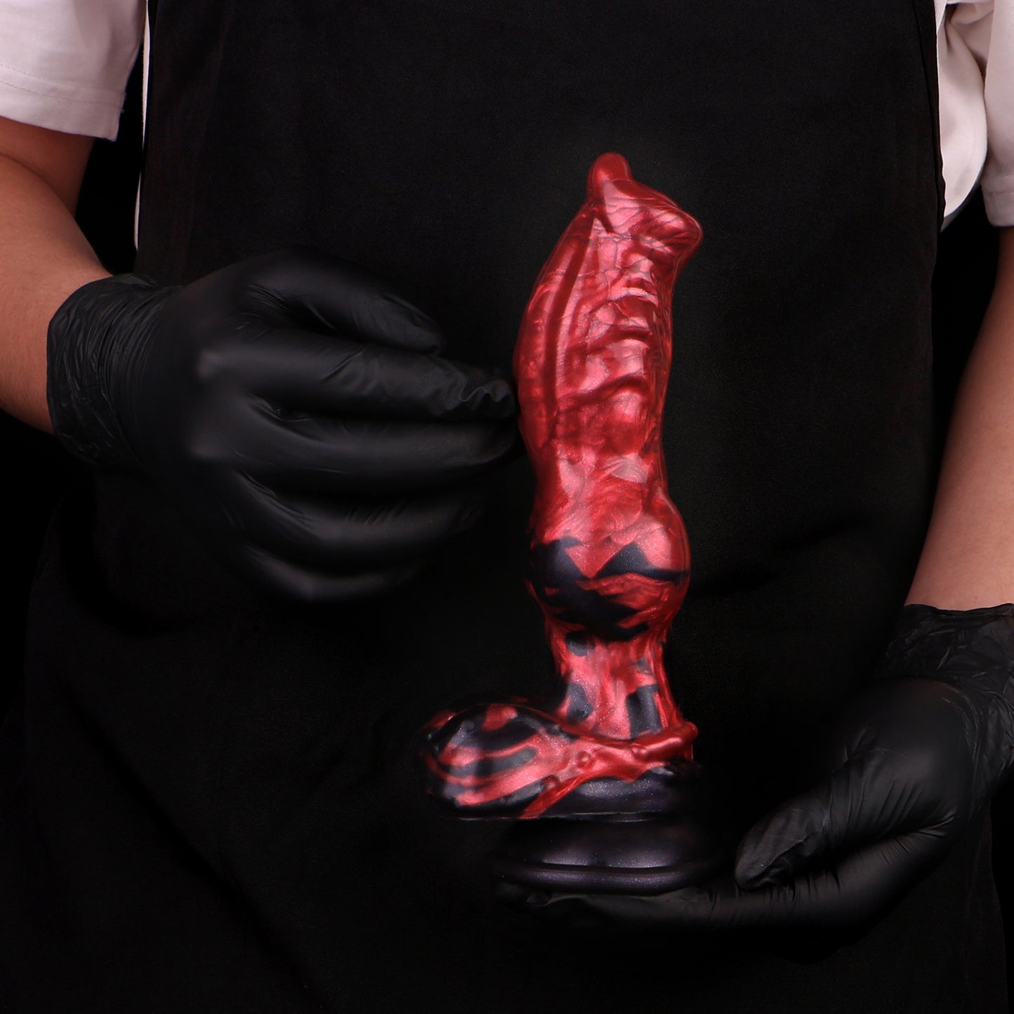 Bio Armor Dildo Mk-II – Tiered Leaf Vein Symmetrical Texture mit Knot-Kugel | SilikonLust
