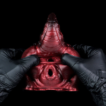 Inferno Dragon Masturbator - Blood Red 2-in-1 Fantasy Stroker with Scale Grip